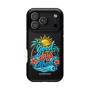 Magnetic Impact-Resistant Phone Case — "Good Days Ahead" Tropical Sunset Design - Image 5