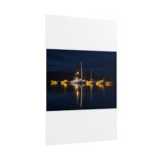 Night Harbor Boat Poster — Serene Sailboat Reflection Wall Art - Image 83