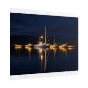 Night Harbor Boat Poster — Serene Sailboat Reflection Wall Art - Image 19