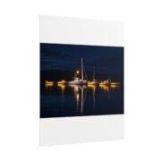 Night Harbor Boat Poster — Serene Sailboat Reflection Wall Art - Image 75