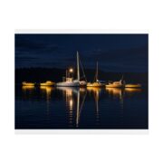 Night Harbor Boat Poster — Serene Sailboat Reflection Wall Art - Image 33