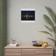 Night Harbor Boat Poster — Serene Sailboat Reflection Wall Art - Image 124