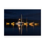 Night Harbor Boat Poster — Serene Sailboat Reflection Wall Art - Image 9