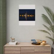 Night Harbor Boat Poster — Serene Sailboat Reflection Wall Art - Image 60