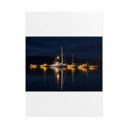Night Harbor Boat Poster — Serene Sailboat Reflection Wall Art - Image 61