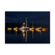 Night Harbor Boat Poster — Serene Sailboat Reflection Wall Art - Image 29