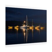 Night Harbor Boat Poster — Serene Sailboat Reflection Wall Art - Image 11