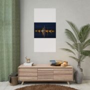 Night Harbor Boat Poster — Serene Sailboat Reflection Wall Art - Image 88