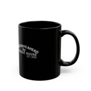 Good Days Ahead Black Mug — Tropical Sunrise Coffee Cup (11oz/15oz) - Image 2