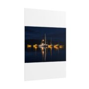 Night Harbor Boat Poster — Serene Sailboat Reflection Wall Art - Image 71