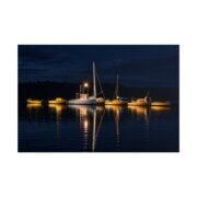 Night Harbor Boat Poster — Serene Sailboat Reflection Wall Art - Image 21