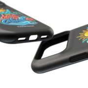 Magnetic Impact-Resistant Phone Case — "Good Days Ahead" Tropical Sunset Design - Image 8