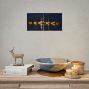 Night Harbor Boat Poster — Serene Sailboat Reflection Wall Art - Image 40