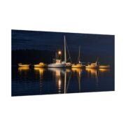 Night Harbor Boat Poster — Serene Sailboat Reflection Wall Art - Image 39