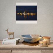 Night Harbor Boat Poster — Serene Sailboat Reflection Wall Art - Image 120