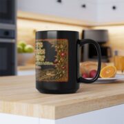 Hebrew Blessing Black Mug — Birkat Hamazon / Mealtime Blessing Coffee Cup - Image 17