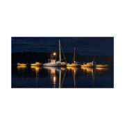 Night Harbor Boat Poster — Serene Sailboat Reflection Wall Art - Image 37