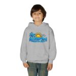 Good Days Ahead Kids Hoodie — Beach Palm Sunrise