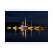 Night Harbor Boat Poster — Serene Sailboat Reflection Wall Art - Image 17