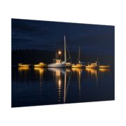 Night Harbor Boat Poster — Serene Sailboat Reflection Wall Art - Image 23