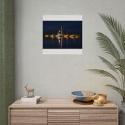 Night Harbor Boat Poster — Serene Sailboat Reflection Wall Art - Image 132