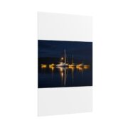 Night Harbor Boat Poster — Serene Sailboat Reflection Wall Art - Image 67