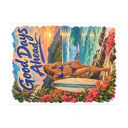 Good Days Ahead Tropical Beach Plush Fleece Blanket - Image 2