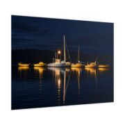 Night Harbor Boat Poster — Serene Sailboat Reflection Wall Art - Image 15
