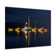 Night Harbor Boat Poster — Serene Sailboat Reflection Wall Art - Image 47