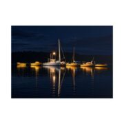 Night Harbor Boat Poster — Serene Sailboat Reflection Wall Art - Image 13