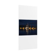 Night Harbor Boat Poster — Serene Sailboat Reflection Wall Art - Image 87