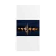 Night Harbor Boat Poster — Serene Sailboat Reflection Wall Art - Image 85
